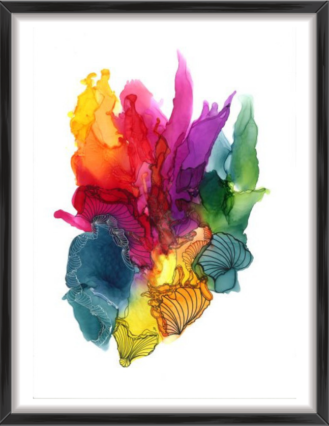 Painting "Burning Heart" by Manuela Luther