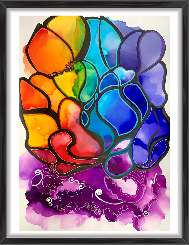 Painting "Mystic Flame" by Manuela Luther